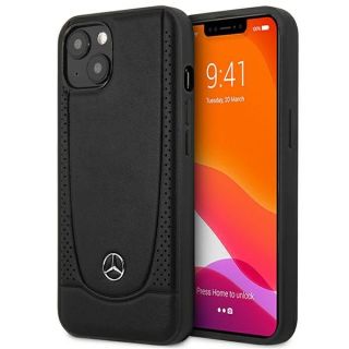 Mercedes Leather Urban Back Case for Apple iPhone 15 (MEHCP15SARMBK)