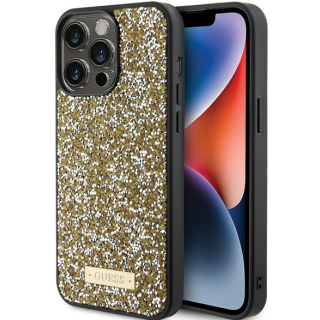 Guess Rhinestone Metal Logo Case for Apple iPhone 15 (GUHCP15SPFGSBSD)