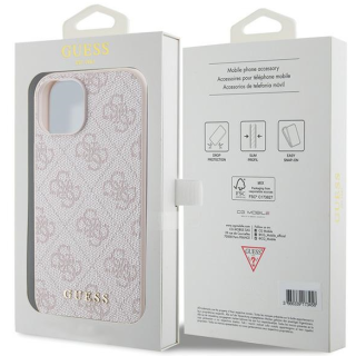 Guess PU 4G Metal Logo Case for Apple iPhone 15 (GUHCP15SG4GFPI)