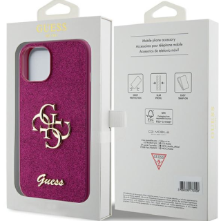 Guess Fixed Glitter Big 4G Case for Apple iPhone 15 (GUHCP15SHG4SGU)