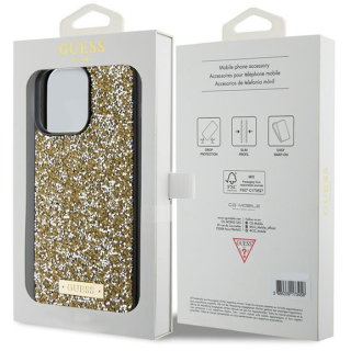 Guess Rhinestone Metal Logo Case for Apple iPhone 15 (GUHCP15SPFGSBSD)