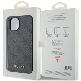 Guess PU 4G Metal Logo Case for Apple iPhone 15 Pro Max (GUHCP15XG4GFGR)