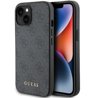 Guess PU 4G Metal Logo Case for Apple iPhone 15 Plus (GUHCP15MG4GFGR)