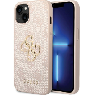 Guess PU Leather 4G Metal Logo Case for Apple iPhone 15 Plus (GUHCP15M4GMGPI)