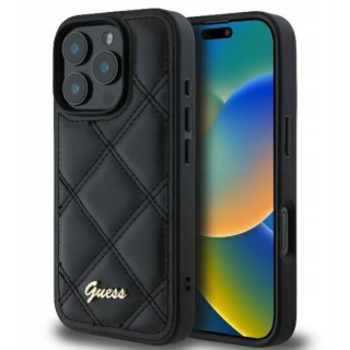 Guess Quilted Metal Logo Case for Apple iPhone 16 Pro Max (GUHCP16XPSQSQSK)