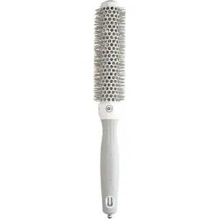 Olivia Garden Expert Blowout Speed Round Brush Wavy Bristles White & Grey 65 mm (5414343020284)