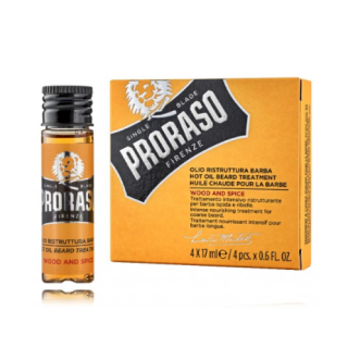 Proraso Wood & Spice Hot Oil Beard Treatment 4 x 17 ml (8004395001798)
