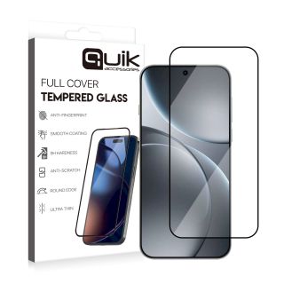 Quik Accessories Full Cover Tempered Glass for Samsung Oppo Find X9 Pro (QK-TG-OPPO-FX9PR)