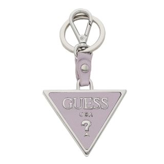 Guess Saffiano Triangle Keyring Lilac (7628067510985)