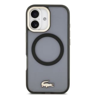 Lacoste PC/TPU Frosted Finish Gold Logo MagSafe Case for Apple iPhone 17 (LCHMP17SUFWAK)