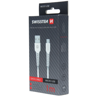 Swissten Basic Fast Charge 3A Micro USB Data and Charging Cable 1m White (71505521)