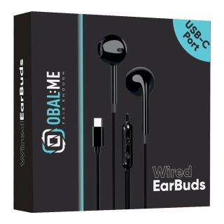 OBAL:ME Wired Earphones USB-C / black (OMWC01)