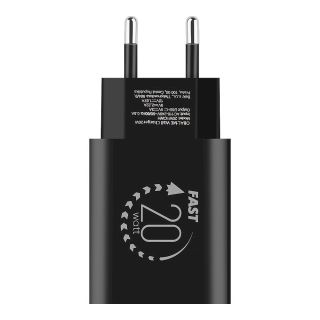 OBAL:ME Wall Charger USB-C 20W / black (20W1CBL)