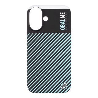 OBAL:ME Flossy Stripes Cover for Apple iPhone 16 Plus / black/sky blue (57983122903)