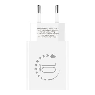 OBAL:ME Wall Charger USB-A 10W + USB-A/USB-C Cable 1m / White (10W1UWH-C)