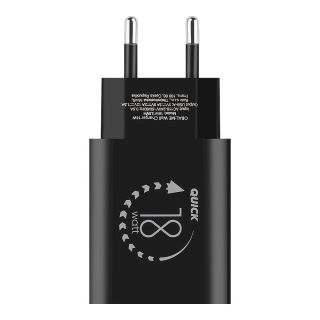 OBAL:ME Wall Charger USB-A 18W / black (18W1UBL)