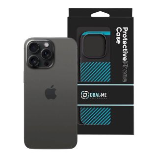 OBAL:ME Flossy Stripes Cover for Apple iPhone 15 Pro Max / black/teal (57983122898)