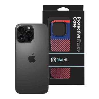 OBAL:ME Flossy Stripes Cover for Apple iPhone 16 Pro Max / blue/red (57983122909)