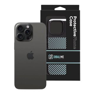 OBAL:ME Flossy Stripes Cover for Apple iPhone 15 Pro Max / black/sky blue (57983122897)