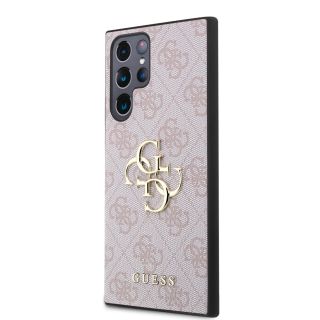 Guess PU 4G Metal Logo Case for Samsung Galaxy S24 Ultra / Pink (GUHCS24L4GMGPI)