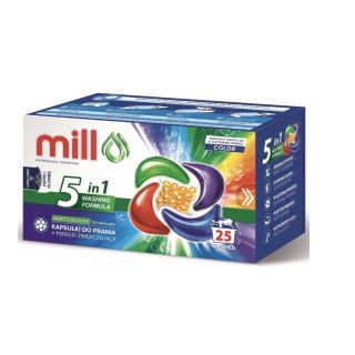 Mill Pro Color Laundry Capsules + Softening Beads 25pcs (5902643007055)