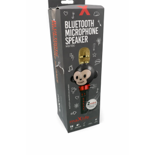 Maxlife Animal MX-100 Bluetooth Microphone Karaoke With Build In Speaker / 5W / Voice Modulator / Black / BOX DAMAGED (5852731(BOX))