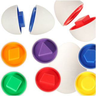 RoGer Kids Educational Shape & Color Matching Eggs 6pcs (5901779362267)