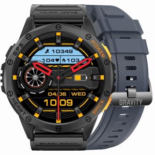 GRAVITY Smartwatch GT24-1 GPS with Silicone Strap / black/navy blue (GT24-1)