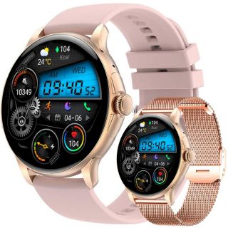 Rubicon RNCF35 Smartwatch for Women with Bracelet + Strap / Pink (SMARUB306)