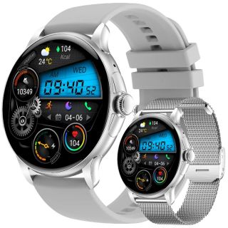 Rubicon RNCF35 Smartwatch with Bracelet + Strap / silver (SMARUB308)