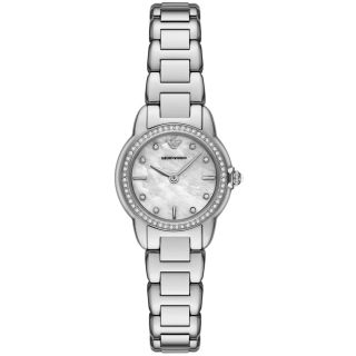 Emporio Armani Mia Women’s Watch 26mm Silver Mother Of Pearl Dial Stainless Steel Bracelet (4064092324655)