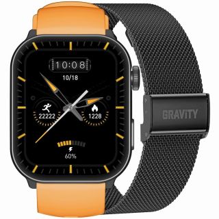 GRAVITY GT28-2 Men’s Smartwatch with Strap + Bracelet / orange/black (GT28-2)