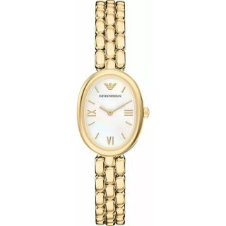 Emporio Armani Synfonia Women’s Watch 22mm Gold Tone Stainless Steel Mother Of Pearl Dial (4064092376425)