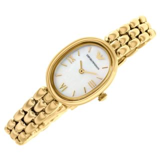 Emporio Armani Synfonia Women’s Watch 22mm Gold Tone Stainless Steel Mother Of Pearl Dial (4064092376425)