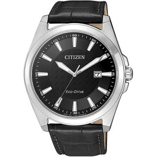 Citizen Eco-Drive Men’s Watch BM7108-14E 41mm Black Dial Leather Strap (BM7108-14E)