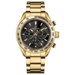 Giewont Men’s Chronograph Sapphire Watch / gold/black (GW9580-B4)