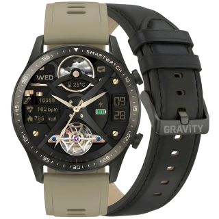 Smartwatch Gravity with 2 Straps GT10-2 / black (GT10-2)