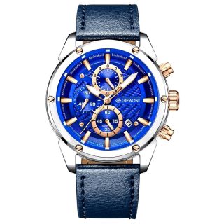 Giewont Chronograph Sapphire Men’s Watch / silver-blue (GW8810-A2)