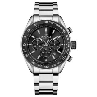 Giewont Chronograph Sapphire Men’s Watch / silver/black (GW9580-B1)