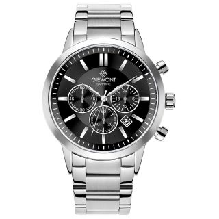Giewont Men’s Chronograph Sapphire Watch GW8510-B1 / silver/black (GW8510-B1)