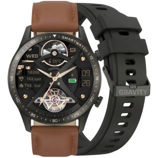 Smartwatch Gravity with 2 Straps GT10-4 / black (GT10-4)