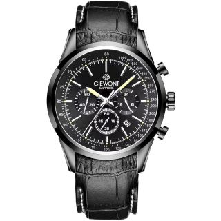 Giewont Chronograph Sapphire Men's Watch GW7650-A4 / black (GW7650-A4)