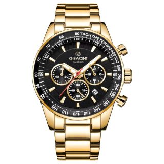 Giewont Chronograph Sapphire Men’s Watch / gold/black (GW9140-B4)