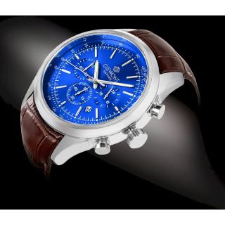 Giewont Chronograph Sapphire Men’s Watch / silver blue (GW7650-A5)
