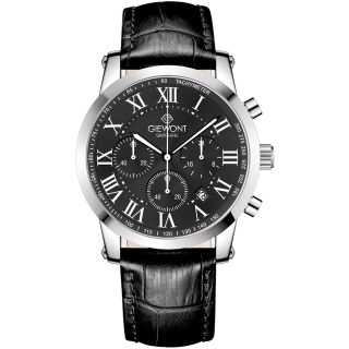 Giewont Chronograph Sapphire Men's Watch GW6260-A2 / silver-black (GW6260-A2)