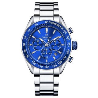 Giewont Men’s Watch Chronograph Sapphire / silver-blue (GW9580-B3)