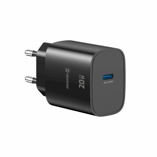 Swissten Edge Travel Charger USB-C GaN 20W Black (22071710)