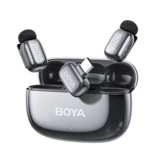 BOYA Mini 2-02 USB-C Wireless Microphone Set (2TX 1xRX) / 2.4GHz / 48kHz/24bit (Space Grey) (BOYA-mini-2-02-SG)
