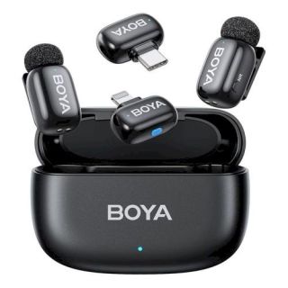BOYA Mini 2-01 Lightning + USB-C Wireless Microphone Set (2xTX 2xRX) / 2.4GHz / 48kHz/24bit (BOYA-mini-2-01)