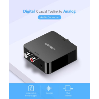 Ugreen 30523 Digital Audio Converter Coaxial Toslink to Analog RCA / 3.5mm (UGREEN/30523)
